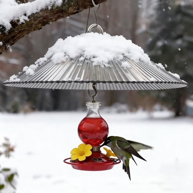Housse de Mangeoire Imperméable, Housse de Pluie Suspendue Protectrice Transparente Usavan, Housse Extérieure en Plastique Résistante aux Intempéries pour Mangeoires d'Oiseaux Cour d'Hiver