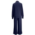 thumbnail image 3 of Timegard Ensembles 2 Pcs pour Femmes, Chandail à Col Roulé Surdimensionné à Manches Longues, Hauts à Enfiler, Pantalon à Jambe Grand à Cordon avec Poches, 3 of 6