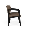 thumbnail image 4 of Lenox Steel Reception Waiting Room 2 Seats Chair / Black Steel / Brown, 4 of 5