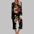 thumbnail image 1 of Ensembles de Gym pour Femmes 2 Pcs 2 Pcs Col Rond à Manches Longues pour Femmes Ensemble de Pyjama Confortable pour la Maison Ensemble de Sport Tenue de Détente Ensembles pour Femmes en Liquidation, 1 of 5