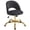Black, variant on Ktaxon Office Desk Chair Adjustable Flannel Computer Task Chair Small Rolling Vanity Stool with Wheels for Study Make-up Dressing Room Pink