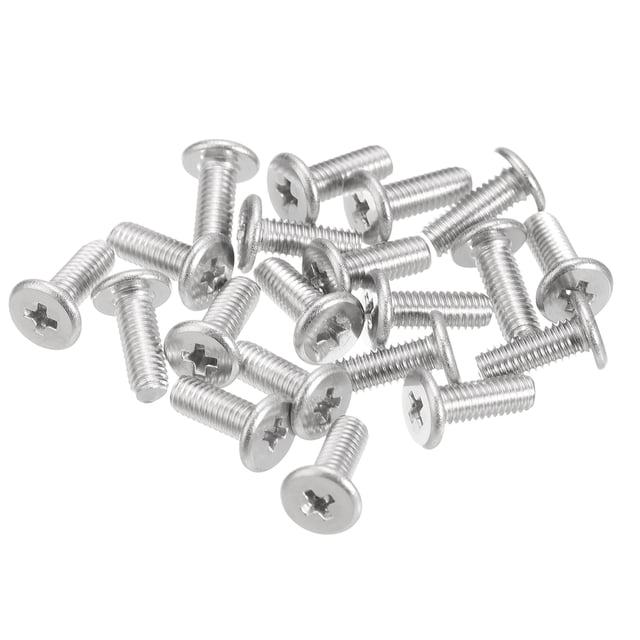 Unique Bargains M3x0.5x8mm Lot de 100 Vis Plates Rondes en Métal pour Machine à Entraînement Phillips