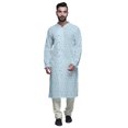 thumbnail image 1 of Atasi Kurta-Pyjama Long en Coton Imprimé pour Hommes, Kurta-Pyjama Décontracté de Designer, Vêtements, 1 of 5