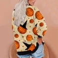 thumbnail image 3 of Chandails d'Halloween pour Femmes à Manches Longues Femmes Décontracté Manches Longues Col Rond Hauts Chemises Amples Blouse Chandail à Imprimé d'Halloween Graphique, 3 of 6