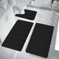 thumbnail image 4 of Bigersell Rectangular Rug Shape Clearance Water Absorption Soft and Comfortable Easy to Dry Machine Wash Bathroom Mat Bathroom Floor Mat Black, 4 of 8