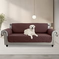 thumbnail image 2 of JUNWELL 100% Waterproof Sofa Cover Machine Washable Couch Cover Non Slip Furniture Protector Slipcover for Dogs  Children  Pets  Oversized Sofa  Brown, 2 of 8