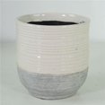 thumbnail image 1 of Jardinière en Céramique Blanche et Grise, 1 of 1