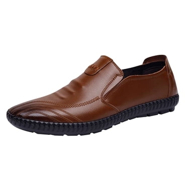 Chaussures en Cuir pour Hommes Chaussures Classiques pour Hommes Chaussures de Travail à Enfiler pour Hommes Style à Embout Composite Chaussures de Ballet en Cuir PU pour Hommes Chaussures Hommes Semelle en Caoutchouc Basse Chaussures de Chef à Talon Bloc Chaussures Hommes Mariage