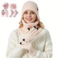 thumbnail image 3 of tamizeot Windproof Velvet Warm Knitted Hat Set Reliable Companion In Cold Available In Multiple Colors gray, 3 of 6