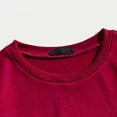 thumbnail image 5 of Bmisegm Chandails Décontractés à Manches Longues pour Femmes, T-Shirts Graphiques à Col Rond, Chandails Molletonnés, Hauts à Enfiler pour Femmes, Chandails Molletonnés Décontractés pour Femmes, Bourgogne m, 5 of 5