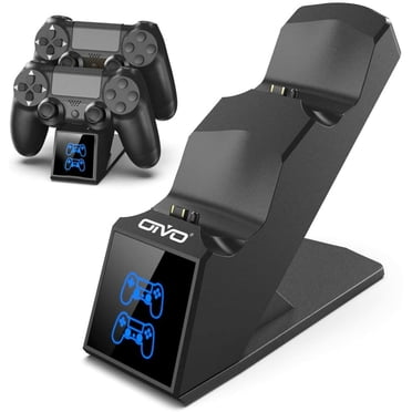 Maxmix Chargeur de Manette PS4, Station de Recharge de Manette DualShock 4 Compatible avec Playstation 4 / PS4 / PS4 Slim / PS4 Pro, Support de Charge PS4 pour Manette Sans Fil - Noir