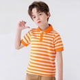 thumbnail image 2 of Polos pour Petits Garçons Chemises Rayées pour Garçons Chemises d'Uniforme pour Garçons Polos à Manches Courtes Chemises Mode Tenue pour Garçons 4-5 Ans, 2 of 8