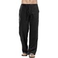 thumbnail image 2 of ITFABS Women's Drawstring Pants, Autumn Elastic Waist Solid Color Loose Lounge Pants, 2 of 9