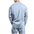 thumbnail image 4 of Birdeem Mens Fashion Casual Pullover Solid Color Long Sleeve Round-Neck Blouses, 4 of 6