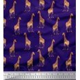 thumbnail image 1 of Soimoi Blue polyester Crepe Fabric Dot & Giraffe Animal Print Fabric by Yard 42 Inch Wide, 1 of 3