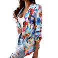 thumbnail image 3 of IROINID Blazer pour Femmes à Manches Longues Imprimé Col Rabattu, Ample Printemps et Automne Col Rabattu Tempérament Ajusté Petit Blazer, 3 of 8