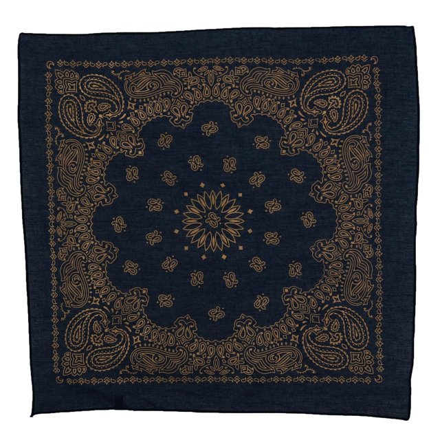 CTM® Bandana à Imprimé Cachemire Doré Métallique