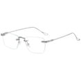 thumbnail image 1 of Milaget Fashionable Rimless Eyeglasses Anti Eyestrain Transparent Glasses Flat Screens, 1 of 4