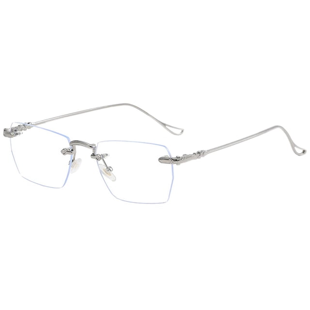 Milaget Fashionable Rimless Eyeglasses Anti Eyestrain Transparent Glasses Flat Screens