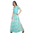 thumbnail image 2 of Moomaya Crop Top And Flared Skirt Set Printed Ethnic Rayon Dresses For Women, 2 of 6