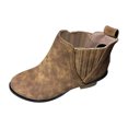 thumbnail image 2 of Cameland Grandes Bottes Courtes en Suède à Talons Épais et Bas, 2 of 6