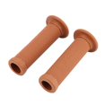 thumbnail image 2 of 2Pcs 22mm Universal Vintage Motorcycle Handlebar Grips Star Decor Handle Bar Ends(Yellow Brown), 2 of 10