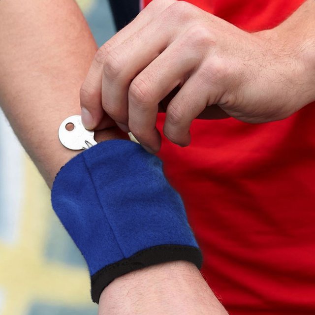 Portefeuille de Poignet Sport Pochette de Course Portefeuille de Poignet de Course Bracelet de Poignet Portefeuille Bracelet Portefeuille Sport de Plein Air Course Jogging Exercice Gym Bracelet de Poignet Pochette Bracelet Portefeuille Bleu