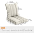 thumbnail image 3 of Outsunny Coussins de Chaise d'Extérieur avec Dossier pour Jardin et Terrasse, Gris, 3 of 10