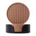 thumbnail image 1 of tredstone Portable Silicone Drink Coasters With Holder Convenient And Durable Accessory Convenient Shell Pink, 1 of 6
