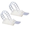 thumbnail image 1 of 50 Pcs Attaches de Câble Réglables Auto-Adhésives Cordon de Fixation de Câble Support de Gestion de Câble Organisateur de Câble Attaches de Fil (Blanc), 1 of 8
