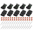 thumbnail image 1 of Unique Bargains 5 Kit 3 Pin Way Waterproof Electrical Connector Series Terminal 12 AWG Connectors Housing Terminals Sealed Wire for Car, 1 of 7