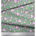 thumbnail image 3 of Soimoi Tissu Poly Georgette Feuilles & Roses Imprimé Floral 1 Yard 52 Pouces de Large, 3 of 3