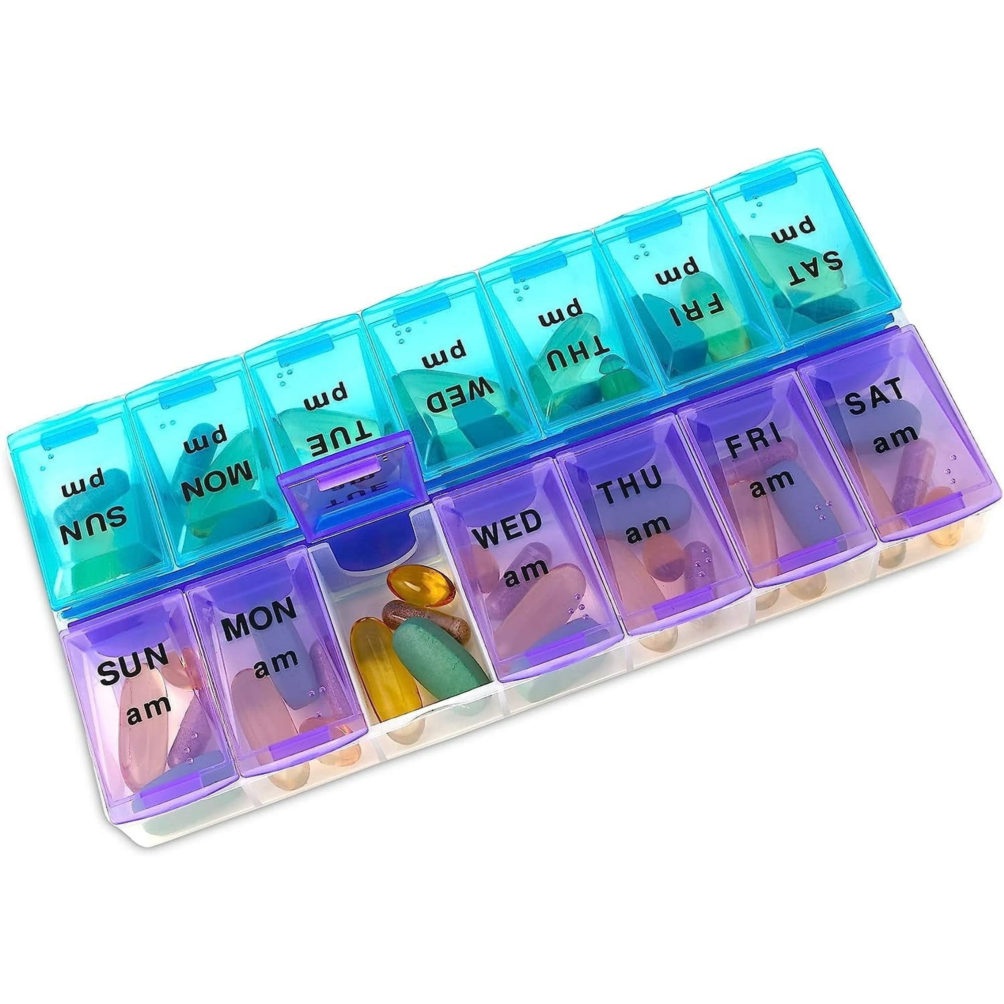 MEDca Weekly Pill Organizer, Twice-a-Day, 1 Pill Organizer Extra Large