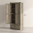 thumbnail image 3 of HOMCOM 69" Tall Kitchen Storage Cabinet with Adjustable Shelves, Grey, 3 of 10