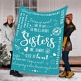 thumbnail image 2 of RKSTN Flannel Blanket Envelope Flannel Blanket Printed Sister Envelope Blanket Birthday Gift Girlfriend Friend Blanket F Home Decor;Household Supplies;Travel Essentials, 2 of 3
