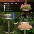 thumbnail image 4 of Outsunny Bird Bath for Outdoors, Birdbath with Bird Decoration, Bronze, 4 of 10