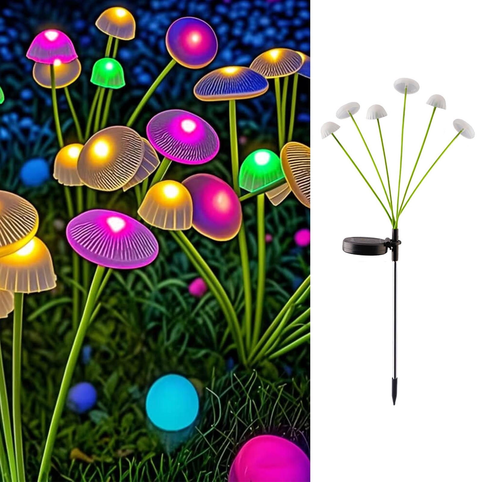Sentmoon Solar Lights Outdoor LED Solar String Light Outdoor Decorative Solar Powered Lights Unique Colorful Garden Patio Yard Party Lighting Energy Efficient Ambiance for Pathways Fences