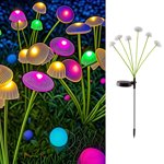 Sentmoon Solar Lights Outdoor LED Solar String Light Outdoor Decorative Solar Powered Lights Unique Colorful Garden Patio Yard Party Lighting Energy Efficient Ambiance for Pathways Fences