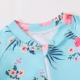 thumbnail image 4 of MIASHUI Girls Long Sleeve One Piece Swimsuits Floral Printing Zipper Bathing Suits,Light Blue,2-3 Years, 4 of 8