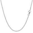 thumbnail image 1 of Collier chaîne Rolo en argent sterling plaqué rhodium, 1,4 mm, 20", 1 of 1