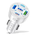thumbnail image 3 of 65W Car Charger Quint Port Fast Charging Hub High Power 1 To 5 USB Ports Rapid Car Adapter For Smartphones & Devices, 3 of 4