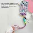 thumbnail image 2 of Mobile Phone Lanyard Adjustable Reusable Safety Rope Neck Hanging Rope with Hook Microfiber Safety Straps Accessory Picnic Running Type 9, 2 of 7