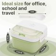 thumbnail image 3 of Huayishang Tableware Lunch Box For Kids Adults 1100 Ml Lunch Box Container With 2 Floors 3 Compartments Leak Proof Container 2 In 1 Spoon Fork Ideal Box For School, 3 of 9
