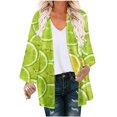 thumbnail image 2 of Nouveaux Hauts pour Femmes 2023 Grande Taille Mode Femme Col Rond T-Shirt Manches Longues Blouse Imprimée Automne Chandail en Molleton Manches Longues pour Femmes, 2 of 5