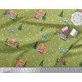 thumbnail image 2 of Soimoi Rayon Fabric House,Tree & Car Transport Fabric Prints By Yard 42 Inch Wide, 2 of 3