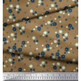 thumbnail image 2 of Soimoi Brown polyester Crepe Fabric Artistic Floral Printed Fabric 1 Yard 42 Inch Wide, 2 of 3