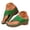 Green, variant on Women's Wedge Sandals Lightweight Platform Cut Out Casual Floral Flip Flops Breathable Open Toe Tong Sandal Brown Size 6.5