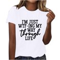 thumbnail image 1 of Birdeem Femmes Filles Grande Taille T-Shirts Imprimés Manches Courtes Col Rond T-Shirt Blouse Hauts, 1 of 7