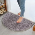 thumbnail image 4 of Non Slip Dirt Barrier D Shape Semi Circle Half Moon Floor Door Mat Rug 40*60cm, 4 of 5