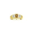 thumbnail image 1 of RYLOS Men's Rings Yellow Gold Plated Silver Classic 6X4MM Oval Gemstone & Diamond Ring Tiger Eye November Birthstone Rings For Men, Silver Rings, Size 8, 1 of 7